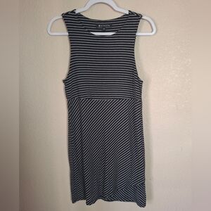 Womens Small Mini Athleta Black and White Striped Dress